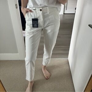 GAP Off-White Straight Pants Straight Khaki High Rose